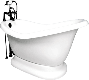 Pedestal Slipper Bathtub Bathtub - Bathtub, HD Png Download PNG