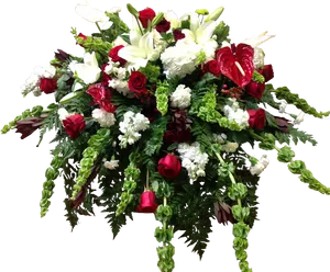 Elegant_ Funeral_ Flower_ Arrangement PNG Image