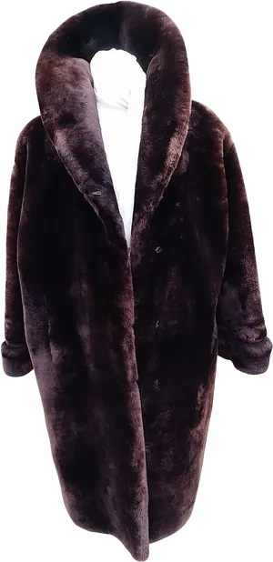 Elegant Fur Coat Display PNG Image