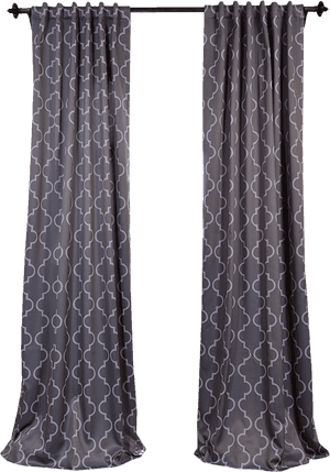 Elegant Geometric Pattern Curtains PNG image with transparent background