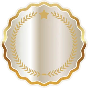 Elegant Gold Award Seal PNG Image