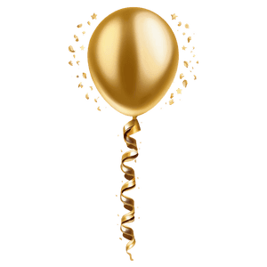 Elegant Gold Balloon PNG tgy35 PNG