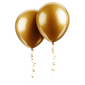 Elegant Gold Balloons PNG 72 PNG