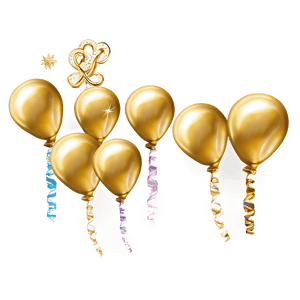 Elegant Gold Balloons PNG yst PNG