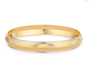 Elegant Gold Bangle Design PNG Image