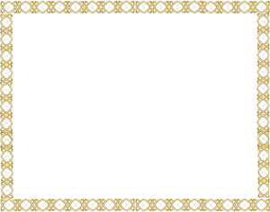 Elegant Gold Certificate Border PNG Image