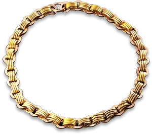 Elegant Gold Chain Circle PNG Image