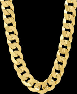 Elegant Gold Chain Design PNG image with transparent background