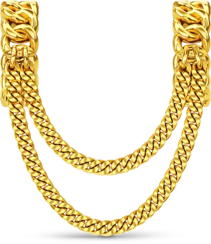 Elegant Gold Chain Design PNG Image