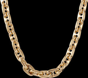 Elegant Gold Chain Link Design PNG image with transparent background