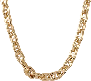 Elegant Gold Chain Link Design PNG Image