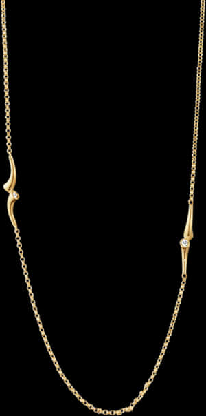Elegant Gold Chainwith Diamond Accents.jpg PNG image with transparent background
