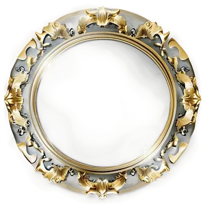 Elegant Gold Circle Border A PNG Image