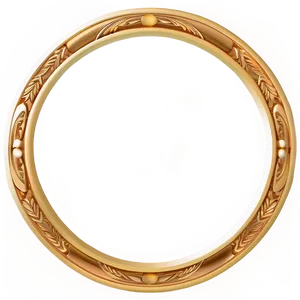 Elegant Gold Circle Border C PNG Image