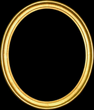 Elegant Gold Circle Frame PNG