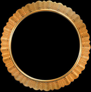 Elegant Gold Circle Frame PNG