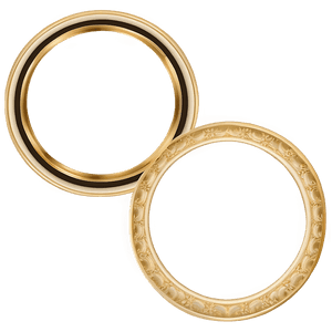 Elegant Gold Circle Frame PNG qcr PNG