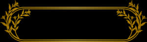 Elegant Gold Floral Frame PNG