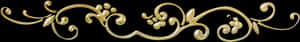 Elegant Gold Flourish Decorative Line PNG
