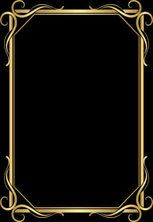 Elegant Gold Frame Design PNG