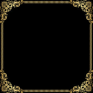 Elegant Gold Frame Design PNG