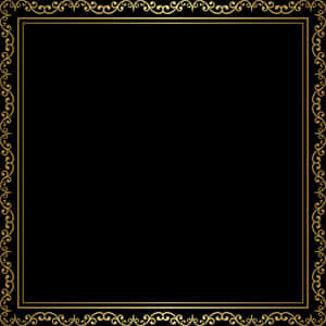 Elegant Gold Frame Design PNG