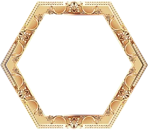 Elegant Gold Frame Design PNG Image