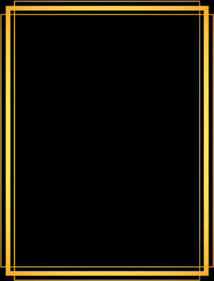 Elegant Gold Frameon Black PNG