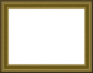 Elegant Gold Frameon Black PNG Image