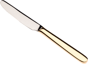Svg Milano Cutlery Set Pcs Solid Handle Gold - Carl Mertens Milano Dinner Knives With Steel Handle PNG with transparent background