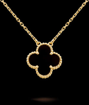Elegant Gold Heart Pendant Chain PNG image with transparent background