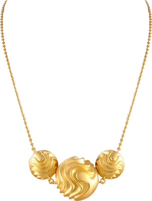 Elegant Gold Necklace Design PNG Image