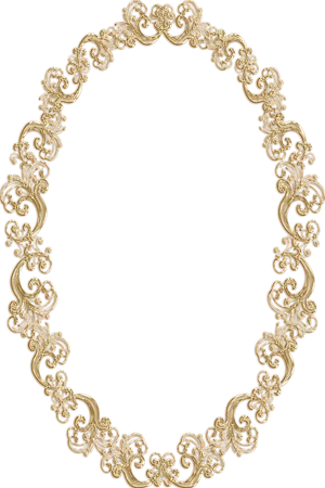 Elegant Gold Ornate Frame PNG Image