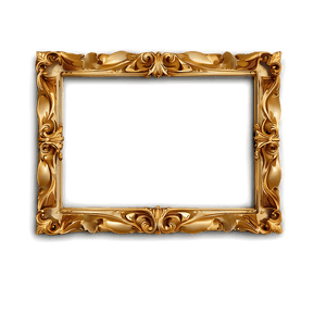 Elegant Gold Picture Frame PNG 05042024 PNG