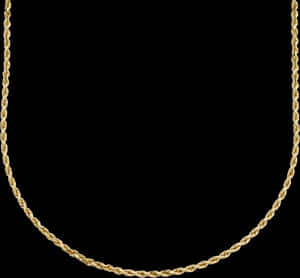Elegant Gold Twist Chainon Black PNG image with transparent background