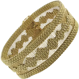 Elegant Golden Bracelet PNG Image