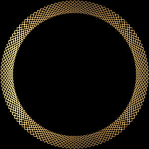 Elegant Golden Circle Frame PNG