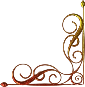 Elegant Golden Corner Design PNG Image