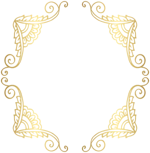 Elegant Golden Corner Designs PNG Image