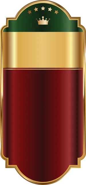 Elegant Golden Crest Design PNG Image