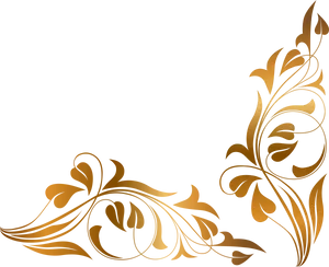 Elegant_ Golden_ Floral_ Border_ Design PNG Image