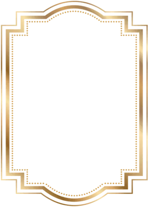 Elegant Golden Frame Design PNG Image