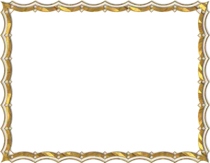 Elegant Golden Frame Design PNG Image