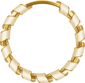 Elegant Golden Frame PNG Image