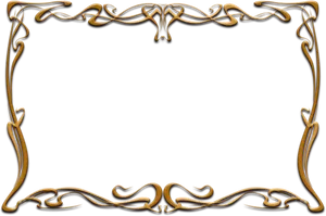 Elegant Golden Frameon Black Background PNG Image