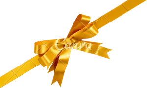 Elegant Golden Ribbonon Black Background PNG Image