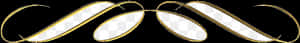 Elegant Golden Swirl Decorative Line PNG