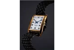 Elegant Golden Wristwatchon Black Background PNG Image