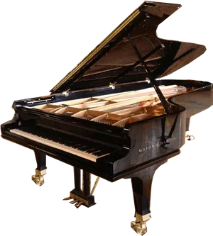 Elegant Grand Piano Isolated PNG Image