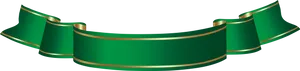 Elegant Green Banner Ribbon PNG Image